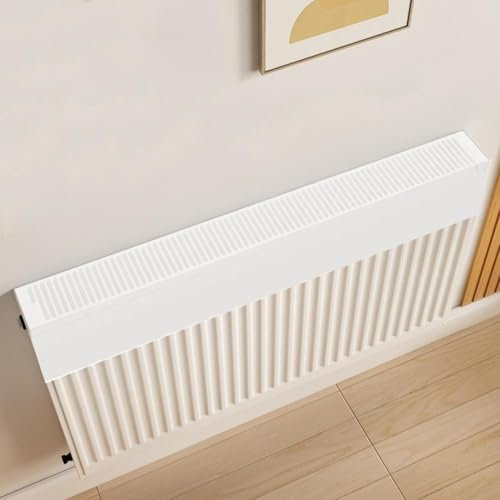 Cache-radiateur blanc pour chauffage domestique et radiateurs, pour salon, chambre à coucher, cuisine, pour différents types de radiateurs (200 cm x 10 cm)