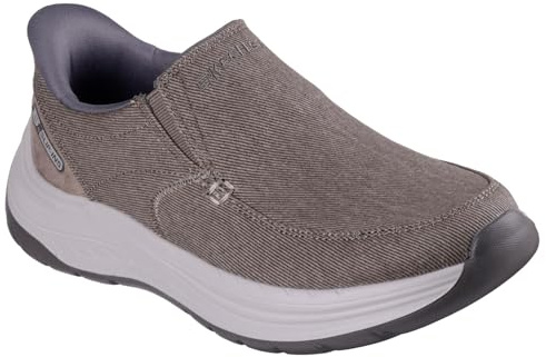 Skechers Slip-Ins 205356 Decklan Gulliver Taupe Sport-Mokassins für Herren aus Stoff (Größe 40)