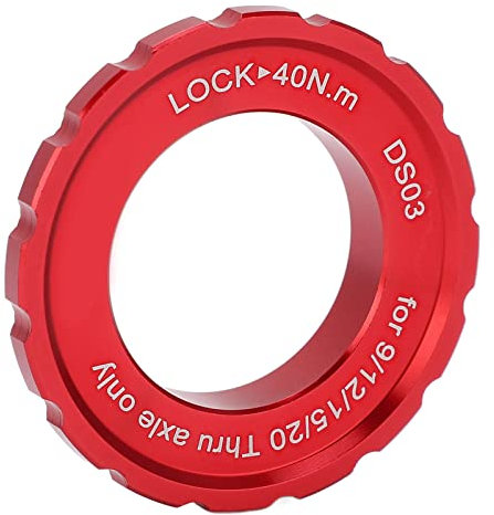 FILFEEL Center Lock Locking, ID 26 Mm 1,0 Zoll Zyklus Rotor -Centerlock -Scheibe Bremsschloss Ring OD 44 Mm 1,7 Zoll für den Zyklus -Bergzyklus (Mehrfarbig) (Black) (Rot)