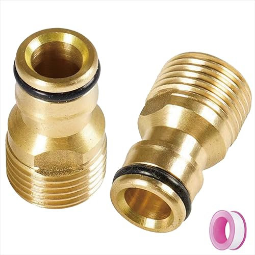 Adapter mit 1/2 Zoll Außengewinde und Steckkupplung für Gartenschlauch Gartenschlauch zum Zapfen Stecker, Wasserrohr Fitting, Schlauchverbinder Männliche Bewässerung Fittings für Gewindehahn