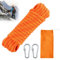 Climbing Rope, 10mm x 10m Multifunctional Cord Safety Rope, Outdoor Rope with 2 Carabiner and Pouch, Static Climbing Rope, Safety Rope for Tree Climbing Hiking Camping Rescue Emergency Escape