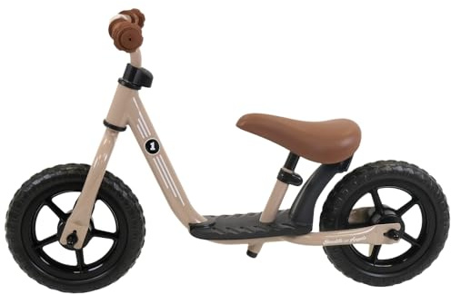 Bandits & Angels Metall-Laufrad Starter Sand mit Trittbrett ab 2 Jahren – Beige Laufrad – Verstellbarer Sattel 29 bis 39 cm – für Jungen und Mädchen – niedriger Einstieg mit Trittbrett