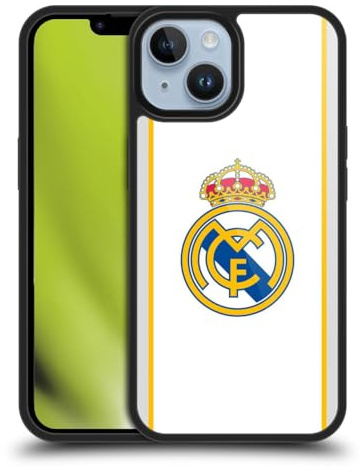 Head Case Designs Offizielle Real Madrid CF Weiß Abzeichen Gel Armour Hülle [Militärischer Schutzgrad] kompatibel mit Apple iPhone 14