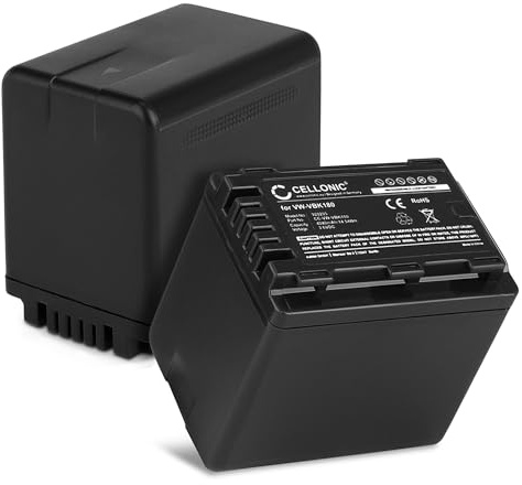 CELLONIC 2x Akku kompatibel mit Panasonic HC-H80, HC-V10, VW-VBK180 | 4040mAh, 3.6V, Lithium-Ionen für Panasonic HC-V100, HC-V11, HDC-H80, HDC-HS60, SDR-H100, SDR-H101, VW-VBK360, VW-VBL090
