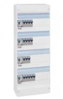Tableau 4 rangées équipé 4 Int diff 16 disjoncteurs - T6