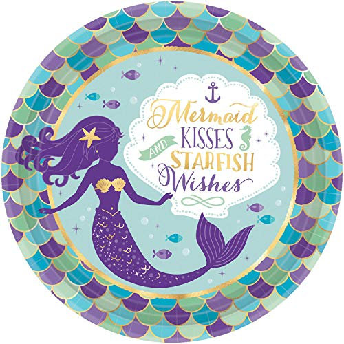 PLATE MET MERMAID WISHES 23cm