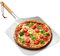 onlyfire Large Aluminum Pizza Peel, with Wooden Handle, 12 x 14 for Baking Handmade Pizza, 28 Overall, for Any Outdoor Or Indoor Pizza Grill Oven