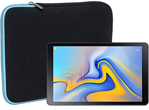 Slabo Tablet Tasche Schutzhülle für Samsung Galaxy Tab A 10.5 (T590 | T595) 2018 Hülle Etui Case Phablet aus Neopren – TÜRKIS/SCHWARZ