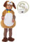 Spooktacular Creations Baby Halloween Kostüm Deluxe Set, für Kinder Halloween Süßes oder Saures Kleinkind Kostüm, Kuscheliges Welpen Kostüm, Braun, 12-18 Monate.