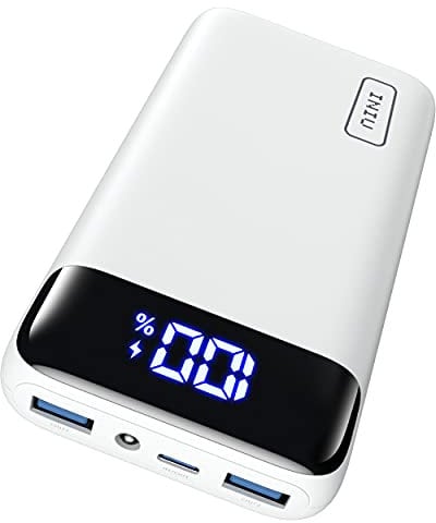 INIU Powerbank, Kompakte LED-Anzeige 20000mAh Externer Akku mit Dualer 3A Ausgängen und USB-C Eingang, Power Bank für Handy iPhone 16 15 14 13 12 11 X 8 Xiaomi iPad Tablet Laptop-Akkus