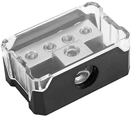 Fydun Power Distribution Block Car Audio Power Supply Distribution Car Amp Power Distribution Block 1 * 0GA In 4 * 4GA Out Block Splitter