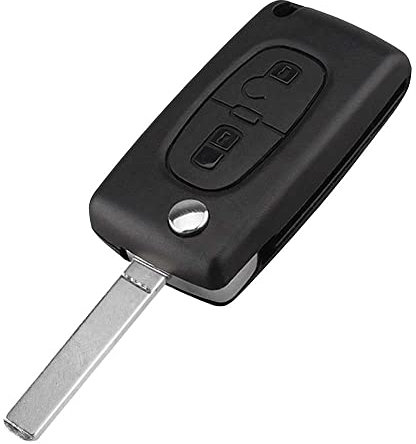 OcioDual Guscio Chiave Remota Telecomando a 2 Pulsanti CE0536, con Lama VA2, Compatibile con Peugeot 206 207 306 307 308 407 607 806, Citroen C2 C3 C4 C5 C6, Key Case