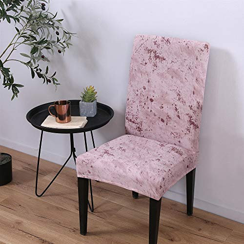 Stuhlhussen 4er Set Stretch Beschützer Stuhlbezug Stuhlüberzug, Morbuy Universal Elastische Spannbezug Hochzeit Weihnachten Partys Bankett Hotel Dekor (4 Stück,Pink)