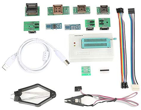 Regun Flash-Programmer, USB Universal Programmer TL866II Plus-EEPROM-Programmierer-Werkzeug USB-Universalwerkzeug DIY Elektro-Kit mit 10 Adapter