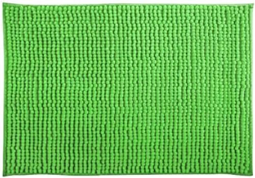 MSV Badteppich Badvorleger Duschvorleger Chenille Hochflor Badematte 40x60 cm – Basil Grün