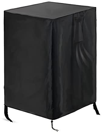 Saking Wasserfeste Abdeckung für Feuerstelle, 53,3 cm (21 Zoll) – mit Belüftungsöffnungen und Kordelzug (schwarz, 53,3 x 53,3 x 88,9 cm)