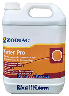 Svernante Zodiac Winter PRO 5 Litri, Manutenzione Invernale della Piscina. Senza Rame. Dosaggio per 100 MC.