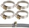 Schlauchschellen mit Schneckenantrieb, 4 Stück, Spannbereich Ø 20-32 mm, für 1 Schläuche, W2 Edelstahl, Kreuzschlitz SW7, 9 mm Bandbreite, Fixierung von Waschmaschine, Spülmaschine Anschluss