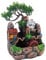 Zimmerbrunnen Wasserfall Tischbrunnen Dekoration Wasserspiel mit LED Lampe Zerstäubungseffekt Tischbrunnen Innenwasserfälle Desktop Small Steingarten für Wohnzimmer Schlafzimmer Bürodekoration