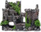 IBWell Aquarium-Dekoration, antikes Schloss-Design, Kunstharz, Verstecke, Steinhöhle, Versteck für Betta, Garnelen, Schildkröte