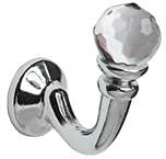 Pair Of Metal Tieback Hooks For Curtains (Chrome (Crystal))