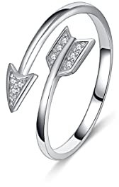 DANIEL CLIFFORD® Diana Ring Damen Silber 925 größenverstellbar I Schmuck für Frauen aus Sterlingsilber & Zirkonia Kristallen I Geschenk für Sie