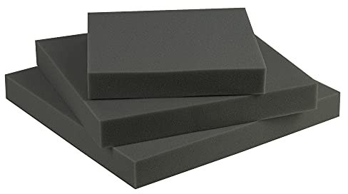 SEEBAUER living Schaumstoff Ultra Strong RG 60/70 (Sehr fest) 50 x 50 x 2 cm Schaumstoffplatte für Polster und Sitzkissen, Polsterschaumstoff als Zuschnitt für Sitzpolster
