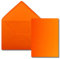 FarbenFroh by GUSTAV NEUSER 50x Einzelkarten Set mit Briefumschlägen DIN A6 / C6 in Orange - 14,8 x 10,5 cm - ohne Falz