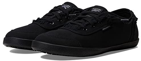 Skechers Women's B Cute Sr-108088 Oxford Flat, Black Canvas Trim, 4 UK