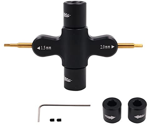 WANGCL 4-in-1 RC Sechskant-Schraubendreher Aluminiumlegierung Schnellspannschlüssel Werkzeug für FPV Quadcopter RC Drohne RC Auto