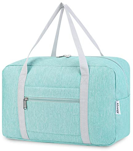 für Ryanair Handgepäck 40x20x25 & Klein Handgepäck Tasche für Flugzeug - Faltbare Reisetasche Damen & Weekender Damen - Handgepäck Koffer 20L (Minzgrün)