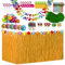 156-teiliges hawaiianisches tropisches Party-Dekorationsset, hawaiianischer Gras-Tischrock, Hawaii-Girlande, Palmblätter, farbige Regenschirme, 3D-Obst-Strohhalme, Strand, Sommerparty (Strohfarbe)