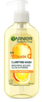 Garnier Vitamin C Brightening Face Wash 200ml – Cleansing Gel for Dull Skin with Vitamin C for Radiant Skin