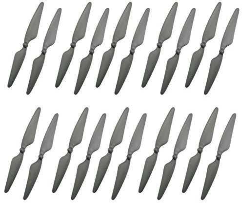 JoiJoy Propeller Prop Ersatzklinge für Hubsan H501S H501A H501C H501M RC Drohne, Grau, 20 Stück