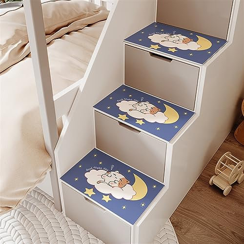 Bunk Bed Stair Tread Carpet Non Slip, Indoor Self Adhesive Dormitory Straight Ladder Mats,Low Loft Twin Bed Rugs Step Cover Blanket,kids Bed Side Ladder Mat