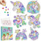 Kit d'artisanat de fenêtre en diamant 3D pour filles et enfants de 6, 7, 8, 9, 10, 11, 12 ans, fournitures de peinture aux pierres précieuses pour garçons à partir de 6 ans et plus, autocollants en