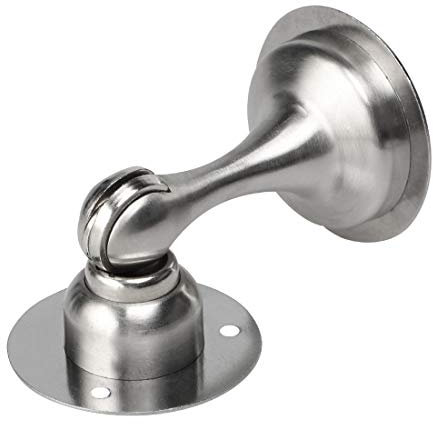 Door Stops,Door Wedges,Door Jammers, Magnetic Door Stop Stainless Steel Soft Catch- Door Holder Doorstop, Wall Mount, Ground Mount Self-Stick Tape Copper Tone (Color : Silver Tone)