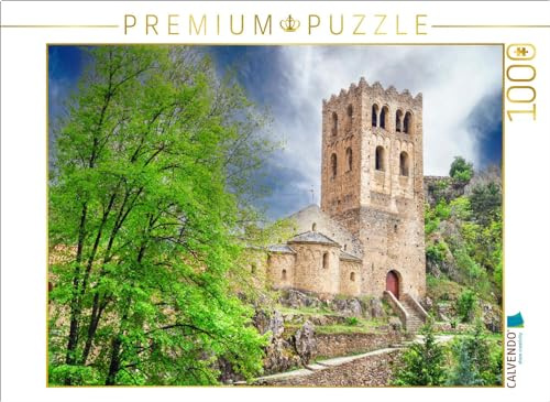 Puzzle · EIN Motiv aus dem Kalender Geheimnisvolles Okzitanien. Augenblicke | Abbaye Saint-Martin-du-Canigou · 1000 Teile · Lege-Größe 64 × 48 cm · CALVENDO Puzzle