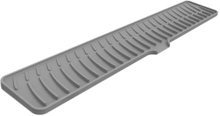 Colcolo Protector Contra Salpicaduras de Silicona para Fregadero, Alfombrilla de Drenaje para Fregadero, Soporte de Esponja para Baño de Hotel, Gris