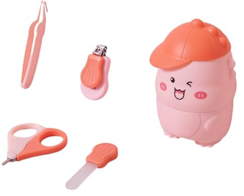 CYILPR Porte-clés, kits de coupe des ongles sûrs et confortables pour bébé, ensemble de ciseaux polyvalents pour le toilettage des ongles, rose, taille unique