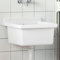 Homgoday Lavabo a Parete Bianco 40x40x24 cm in Resina, Decor da Mobili da Interni per Soggiorno Ufficio Camera da Letto