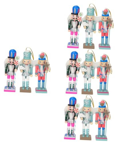 RORPOIR 12 Pz Burattini Schiaccianoci arredamento da tavolo all'aperto schiaccianoci del festival decorazione scrivania lovable bomboniere matrimonio schiaccianoci per bambini Di legno