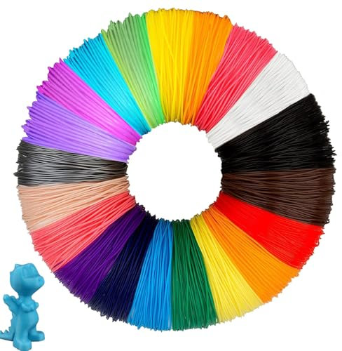 Gaeymy 3D Stift Filament PLA, 3D Drucker Filament 1.75 mm 20 Farben 10m für ODRVM, Tecboss, Lovebay, 3D Stifte und 3D Drucker, Hochwertiges PLA Material Vielseitig Ideal für Kreative Projekte