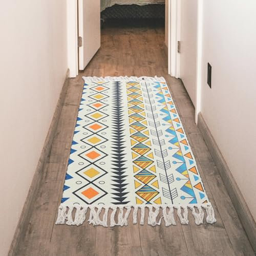 Terafeels 96120 Teppiche für Flur, rutschfest, 60 x 120 cm, maschinenwaschbar, Schlafzimmerteppich, Boho-Teppich für Küche, Wohnzimmer, Badezimmer, Teppiche, 96120