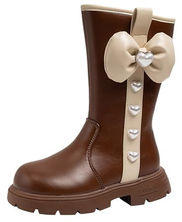 Stivali da Bambina Stivali da Pioggia Bambini Stivali da Neve Scarponcini Traspiranti Stivali per Bambini Antiscivolo Zip/Pull On Invernali da Neve Scarpe Stivaletti/Lunghi Stivali Alti Inverno