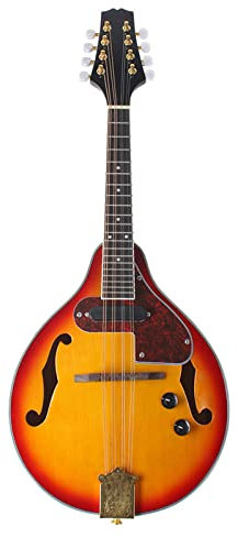 Instrumento de Mandolina Eléctrico, Instrumentos Musicales para Adultos Cuerdas de Mandolina Tela con Cable Color Atardecer para Adultos Principiantes, Adolescentes y Adultos