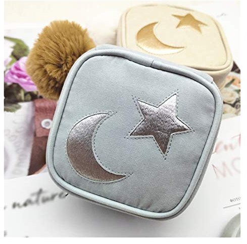 CWLPSL Schmuckschatulle, Reise-Schmuckschatulle, Erdbeer-Stickerei, Schmuck-Aufbewahrungstasche, Kleiner, tragbarer Schmuckrollenkoffer aus Stoff mit Reißverschlusstasche für Damen,