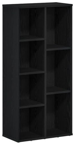 vidaXL Bücherregal Schwarz Eichen-Optik 50x25x104 cm Holzwerkstoff