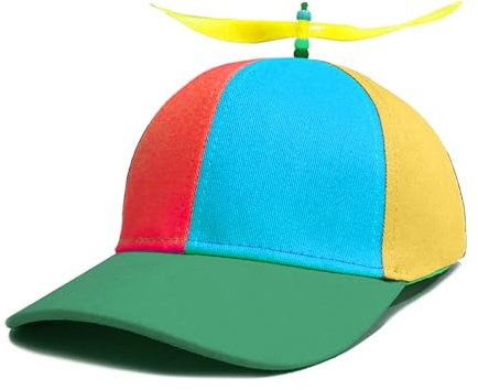 GWAWG Bunte Propellermütze,Hubschraubermütze Propeller Cap,Hubschrauber-Kappe,Baseball Party Hut,Hubschraubermütze,Baseball Cap für Erwachsene und Kinder Größenverstellbar