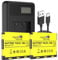 Rapid Revive – NB-11L NB-11LH Replacement Battery & Charger For Canon PowerShot A3500 A4000 A2300 A2400 A2600 IXUS 185 240 HS 180 275 HS – 2 Pack Rechargeable Li-ion Digital Camera Battery